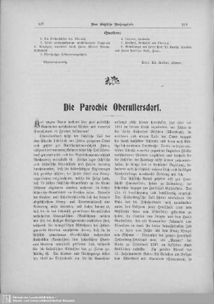 Die Parochie Oberullersdorf
