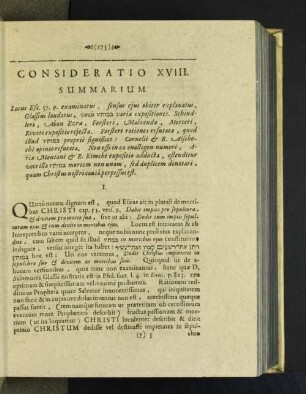 [Consideratio XVIII.- Vigesima Tertia.]