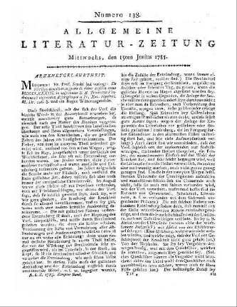 Häberl, F. X. v.: De Febribus Annuis Et In Specie De Febre Aestiva Anno MDCCLXXXIII. In Noscomio S. S. Trinitatis Vindobonennsi Observata. München: Strobl 1784