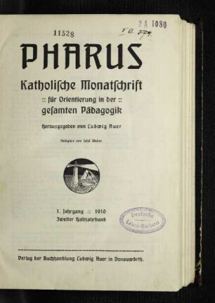 1: Pharus - 1.1910, Halbjahrband 2