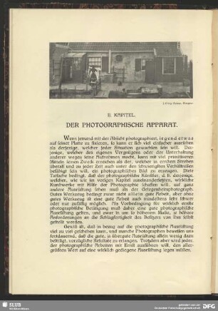 II. Kapitel, Der photographische Apparat