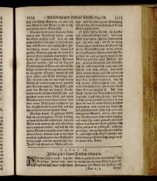 Caput IX. Jesus gehet seinen Feinden entgegen. - Caput XXIII. Jesus von Herodes verspottet, wird wieder zu Pilato gebracht.