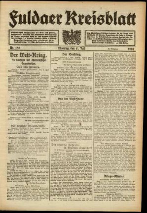 Ausgabe vom Montag, den 08. Juli 1918.
