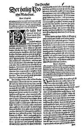 Der heilig Prophet Malachias.
