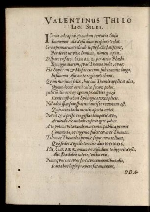 Valentinus Thilo ...