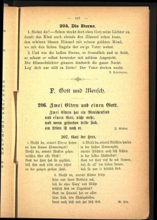 F. Gott und Mensch.
