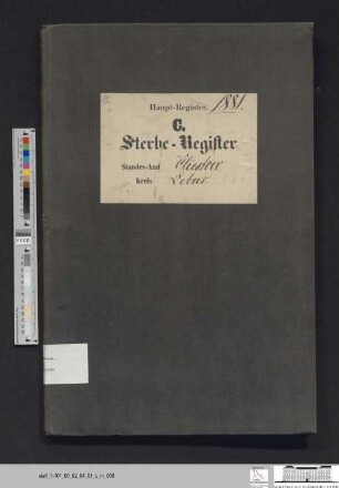 Sterberegister Kliestow 1881