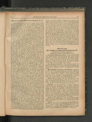 Mitteilungen der Deutsch-Türkischen Vereinigung e.V:
