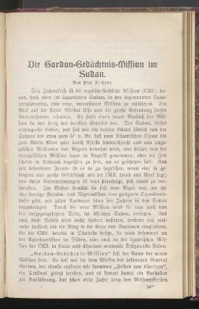 Die Gordon-Gedächtnis-Mission im Sudan