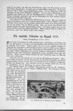 Die englische Offensive im August 1918.