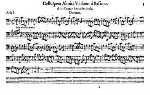 Dell'Opera Almira Violono ô Bassono.