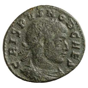Münze, Follis, Aes 3, 321 n. Chr.