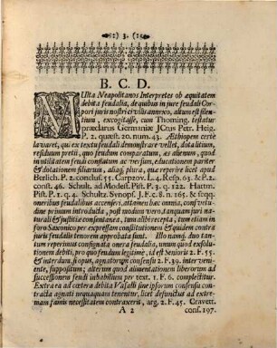Disputatio Inauguralis De Alimentatione Personarum Ad Successionem Feudi Inhabilium