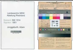 Entnazifizierung Adam Junggeburth , geb. 21.03.1915 ()