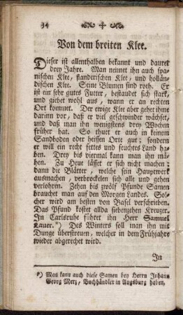 Von dem breiten Klee.