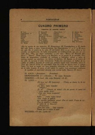 Cuadro primero - Aspectos de aquella ciudad