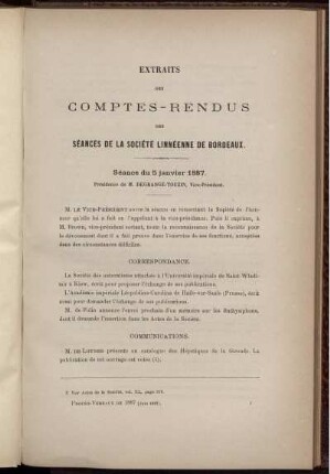 Extraits Des Comptes-Rendus Des Séances De La Société Linnéene De Bordeaux.