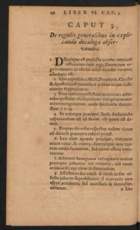 Caput 3. De regulis generalibus in explicando decalogo observandis.