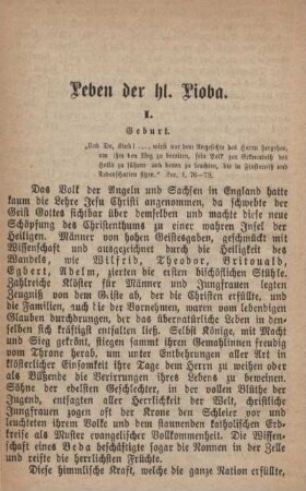 Leben der hl. Lioba