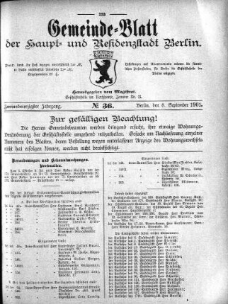 1901,36: No. 36, 8. September 1901