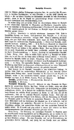 Analytisch, s. Methode