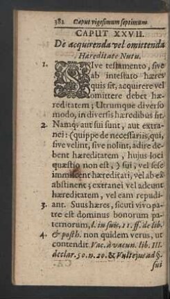 Caput XXVII. De acquirenda vel omittenda
