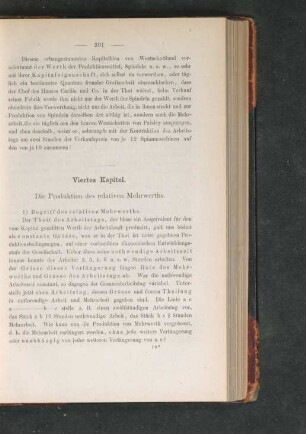 Viertes Kapitel. Die Produktion des relativen Mehrwerths