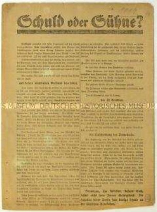 Flugblatt der SPD gegen den Spartakusbund und den Januaraufstand 1919 in Berlin