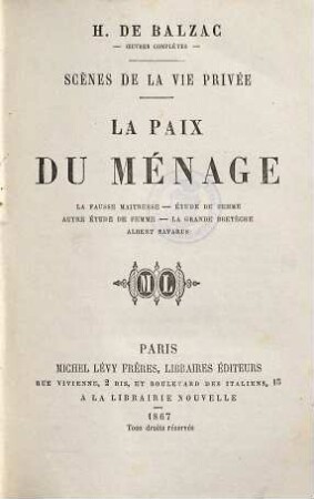 La Paix du ménage