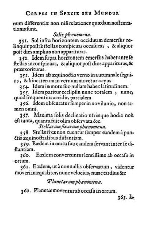 Stellarum fixarum phænomena.