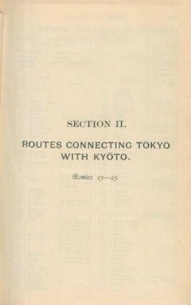 Section II. Routes connecting Tokyo with Kyoto. Routes 23-25