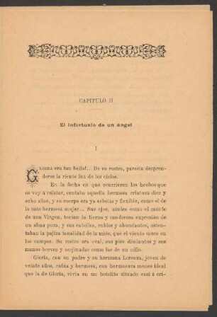 Capítulo II : El infortunio de un ángel