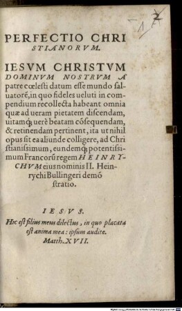 Perfectio Christianorum