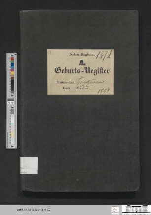 Geburtsregister Güldendorf 1875