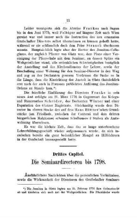 III Die Seminar-Directoren bis 1798