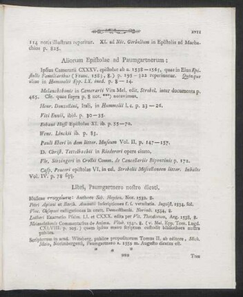 Aliorum Epistolae ad Paumgartnerum