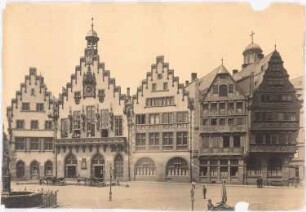 Römer, Frankfurt/Main: Giebelständige Bürgerhäuser Nrr. 19 (Haus Lederamt/Alt-Limpurg), 21, 23 (Löwenstein), 25 (Frauenstein), 27 (Salzhaus)