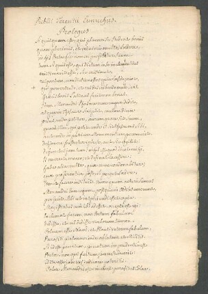 Publii Terentii Eunuchus Prologus