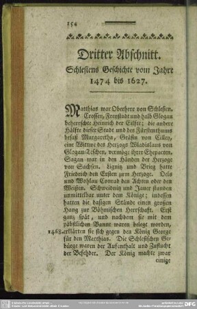 Dritter Abschnitt. Schlesiens Geschichte vom Jahre 1474 bis 1627