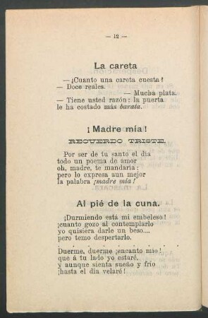 ¡Madre mía! : Recuerdo triste.