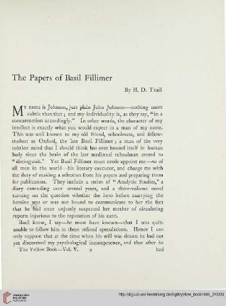5: The papers of Basil Fillimer