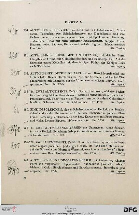 Besitz S. (Nr. 730-845)