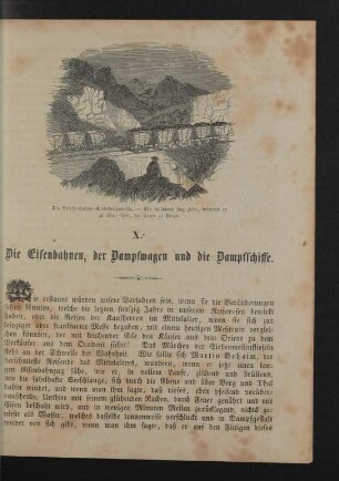 X. Die Eisenbahnen, der Dampfwagen und die Dampfschiffe.