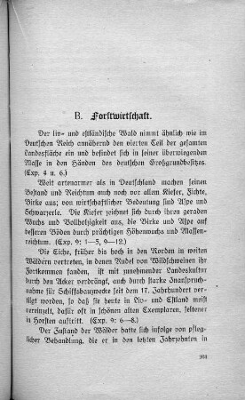 B. Forstwirtschaft.