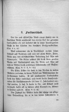 B. Forstwirtschaft.