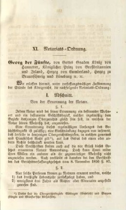 XI. Notariats-Ordnung