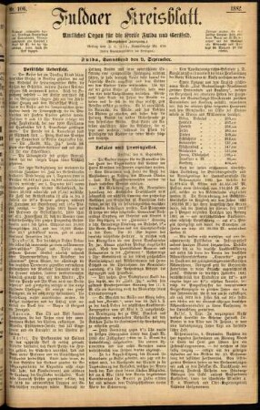 Ausgabe vom Samstag, den 09. September 1882.