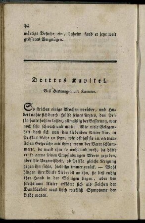 Drittes Kapitel. - Viertes Kapitel.