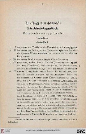 Alt-Aegyptische Gemmen