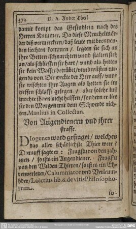 Von Augendienern und ihrer straffe